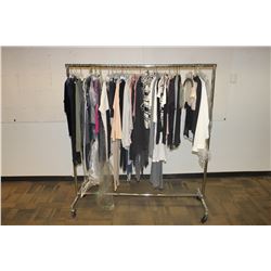 ROLLING RACK OF COSTUMES AND CLOTHING, RACK NOT INCLUDED