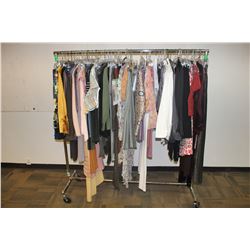 ROLLING RACK OF COSTUMES AND CLOTHING, RACK NOT INCLUDED