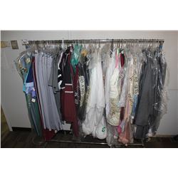 ROLLING RACK OF COSTUMES AND CLOTHING, RACK NOT INCLUDED