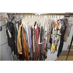 LARGE LOT OF WARDROBE CLOTHING, RACK NOT INCLUDED