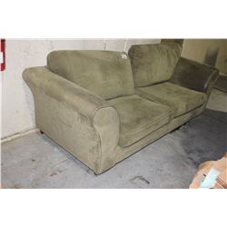 GREEN SOFA, SOME WEAR