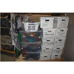 ROLLING CART OF WARDROBE SHOES AND ACCESSORIES