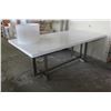 Image 2 : LARGE WHITE AND METAL DINING TABLE