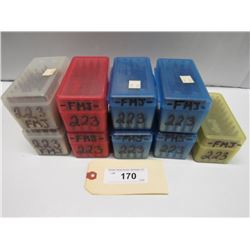 9 Plastic Cases Of .223 F M J Ammo