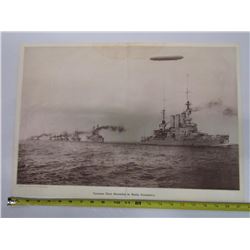 Unframed Picture Of German Fleet Steaming In
