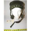Image 1 : WWII Leather Tanker Helmet Marked M T
