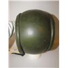 Image 4 : WWII Leather Tanker Helmet Marked M T
