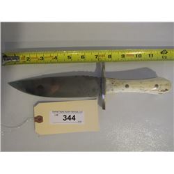 Handmade Hunting Knife With Ridged Blade