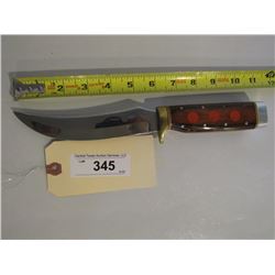 Handmade Hunting Knife With Inlaid Wooden Handle