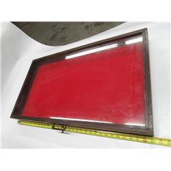 Wood  Glass Table Top Display Case