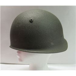 Vintage Army Helmet Metal Military Battle Green