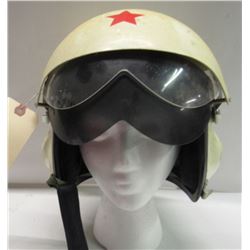 White Fighter Pilot Helmet