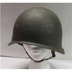 Vintage Army Helmet Metal Military Battle Green
