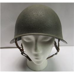 Vintage Army Helmet Metal Military Battle Green