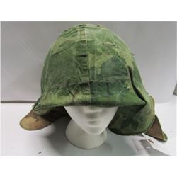 Metal Combat Helmet With Camoflauge Cover