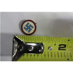Small Cornflower Blue Swastika Badge