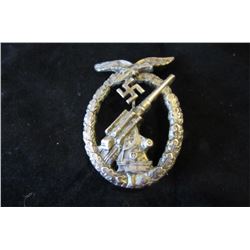 Luftwaffe A Flak War Badge - Early War