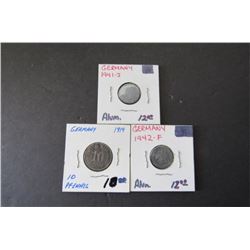 (3) German Coins