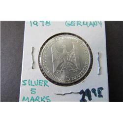 1978-D Germany Federal Republic 5 Marks Silver