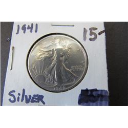 1941 Walking Liberty Half Dollar Coin