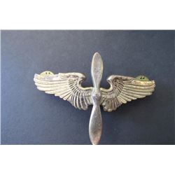 WWII USAAF Flight Cap Wings Propeller, Sterling