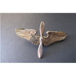 WWII USAAF Flight Cap Wings Propeller, Sterling