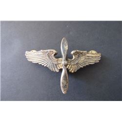 WWII USAAF Flight Cap Wings Propeller, Sterling