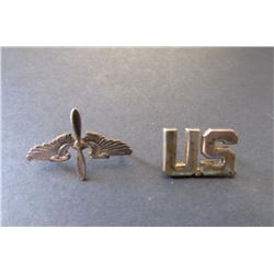 (1) Collar Wings Prop,(1) U.S., WWII USAAF, SS