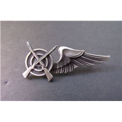 Crossed Rifle Target w/ One Wing, SS