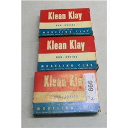 3 Boxes Of Klean Klay Modeling Clay