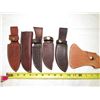 Image 1 : 6 Leather Embossed Knife Sheaths