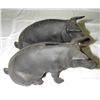 Image 1 : 2pc Cast Iron Pig Coin Banks