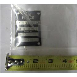 Air Force T33-a Data Plate