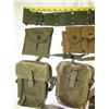 Image 2 : Group Lot  Of Assorted Military Belts, Pouches,