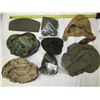 Image 1 : Group Lot Of Assorted Military Helmet Covers, Hats