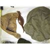 Image 6 : Group Lot Of Assorted Military Helmet Covers, Hats