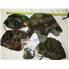 Image 8 : Group Lot Of Assorted Military Helmet Covers, Hats