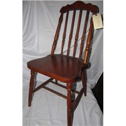 Pair Of Oak Spindle Back Kitchen Chairs