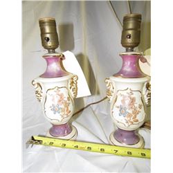 2pc Vintage Glass Lamps