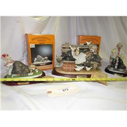 Emmett Kellly Jr Collection Porcelain Clowns