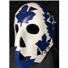 Image 2 : MIKE PALMATEER SIGNED MAPLE LEAFS FIBERGLASS GOALIE MASK