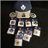 Image 1 : TORONTO MAPLE LEAFS FAN SOUVENIR LOT (BUCKLES, BALL CAP...)