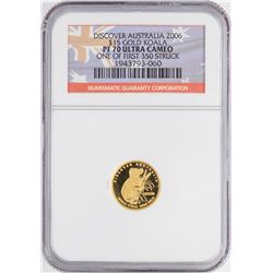2006-P $15 Australia Koala Gold Coin NGC PF70 Ultra Cameo