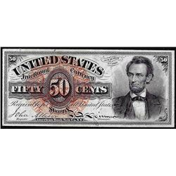 March 3, 1863 50 Cent Fourth Issue Lincoln Fractional Currency Note
