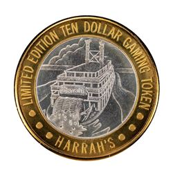.999 Silver Harrah's Las Vegas, Nevada $10 Casino Limited Edition Gaming Token