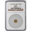 Image 1 : 1856 Liberty Octagonal Gold Quarter Coin NGC MS63 BG-107