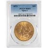 Image 1 : 1873 Open 3 $20 Liberty Head Double Eagle Gold Coin PCGS MS61