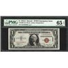 Image 1 : 1935A $1 Hawaii Silver Certificate WWII Emergency Note PMG Gem Uncirculated 65EPQ