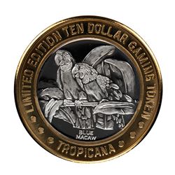 .999 Silver Tropicana Las Vegas, Nevada $10 Casino Limited Edition Gaming Token
