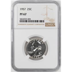 1957 Proof Washington Quarter Coin NGC PF67